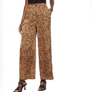 Brand New Open Edit Abstract Print Satin Trousers. Size XXS